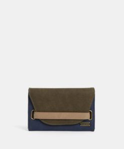 Zeleno-modrá koženková peněženka Roxy Beach