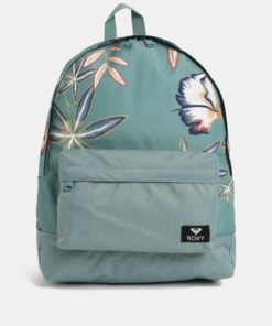 Zelený květovaný batoh Roxy Carribean