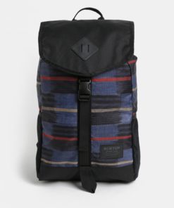 Černo-modrý vzorovaný batoh Burton 23 l