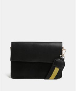 Černá crossbody kabelka s odnímatelným popruhem Pieces Faline