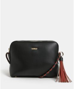 Černá crossbody kabelka se střapcem Gionni Rosemarin