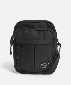 Černá crossbody taška s nášivkou Meatfly Hardy