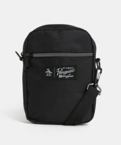 Černá crossbody taška s nášivkou Original Penguin Scott Cross Body