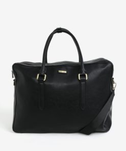Černá koženková cestovní taška Bobby Black