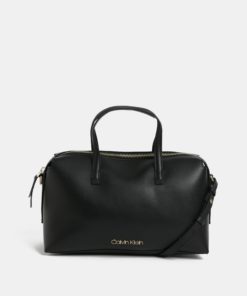 Černá koženková kabelka Calvin Klein Jeans