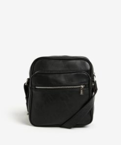 Černá malá crossbody taška s kapsou Bobby Black