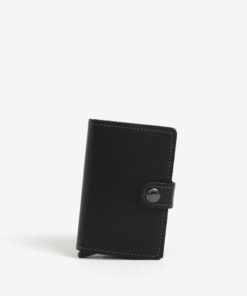Černá pánská kožená peněženka s hliníkovým pouzdrem s RFID Secrid Miniwallet