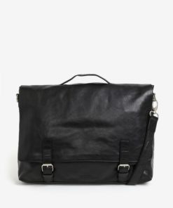 Černá pánská kožená taška na notebook Royal RepubliQ Essential 13”