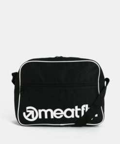 Černá žíhaná taška přes rameno Meatfly Gerome