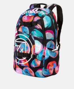 Černý batoh s barevnými puntíky a penálem 2v1  Meatfly 20 l