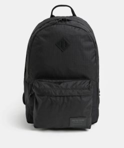Černý batoh s koženkovou nášivkou Burton 20 l