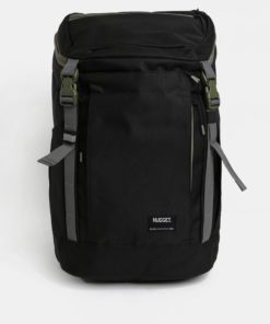 Černý batoh se zelenými detaily NUGGET 35 l