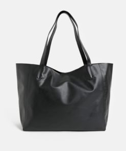 Černý kožený shopper Vagabond Gothenburg