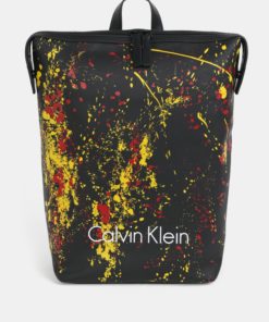 Černý vzorovaný batoh Calvin Klein Jeans