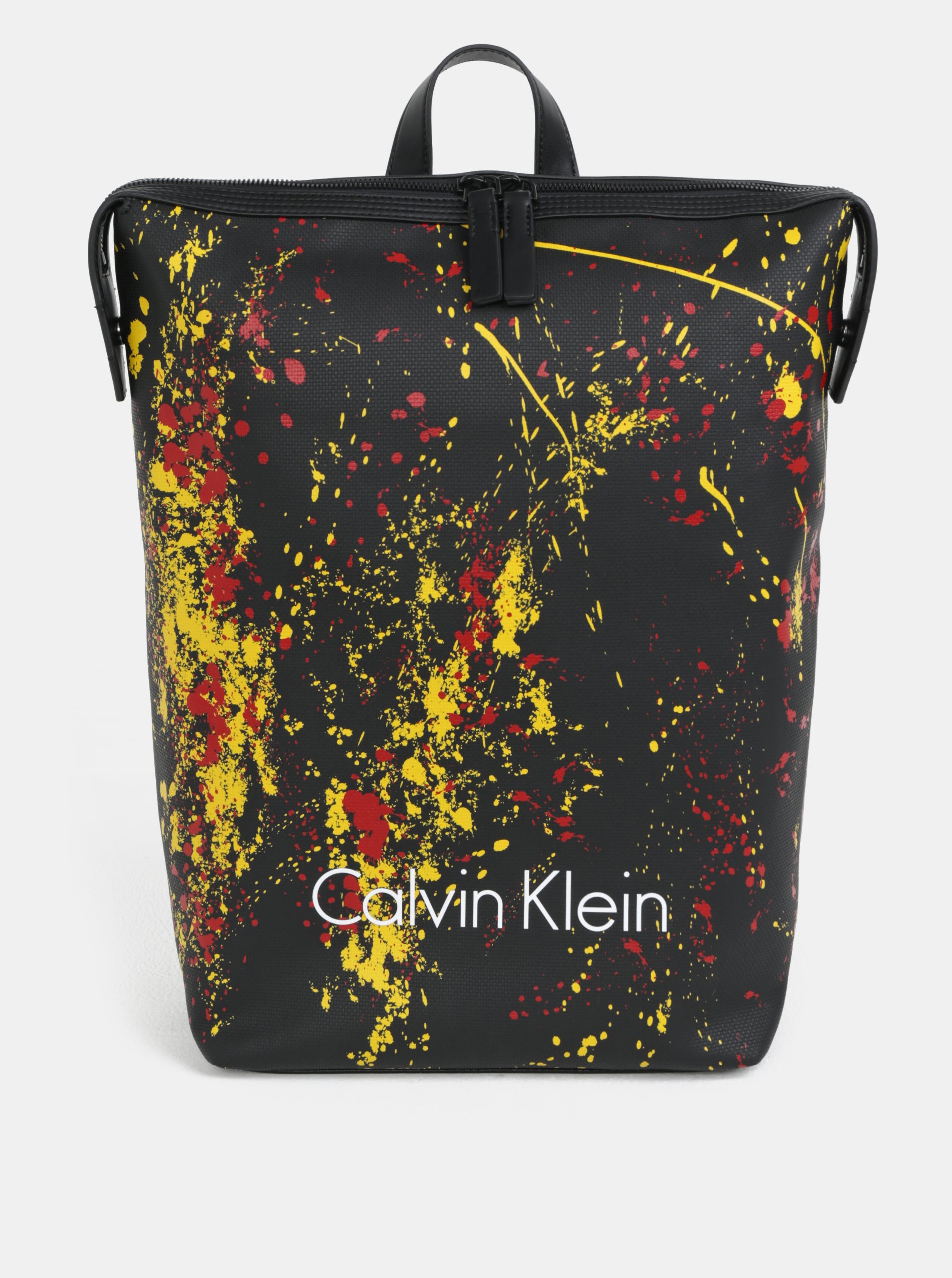Černý vzorovaný batoh Calvin Klein Jeans Černý vzorovaný batoh Calvin Klein Jeans