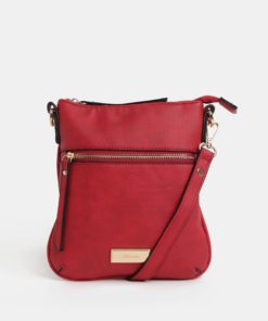 Červená crossbody kabelka Hampton