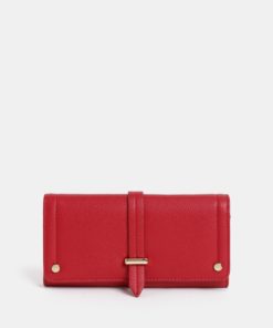 Červená koženková peněženka Dorothy Perkins