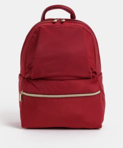 Červený batoh s detaily ve zlaté barvě ZOOT