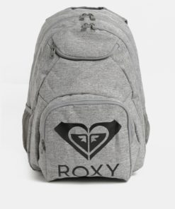 Šedý žíhaný batoh Roxy Feel happy