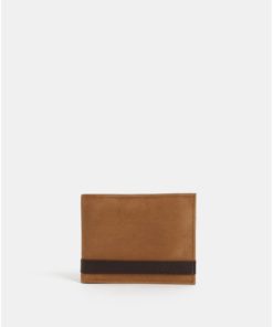 Hnědá kožená peněženka v dárkové krabičce Portland