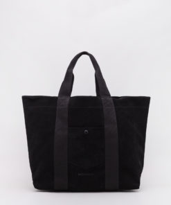 M.C.Overalls Suede Tote Bag Black