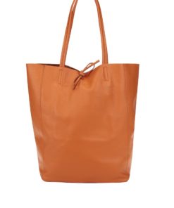 Oranžový kožený shopper ZOOT Simple