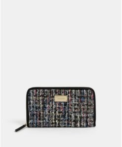 Růžovo-černá velká žíhaná peněženka Bessie London