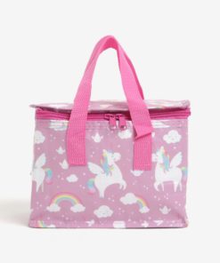 Růžová termotaška na jídlo s motivem jednorožce Sass & Belle Rainbow Unicorn