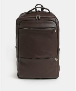 Tmavě hnědý batoh na notebook Bobby Black