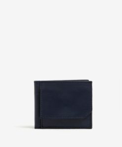Tmavě modrá kožená pánská peněženka Elega