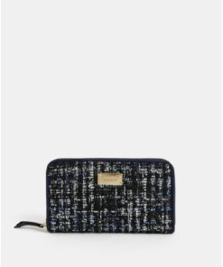 Tmavě modrá velká žíhaná peněženka Bessie London