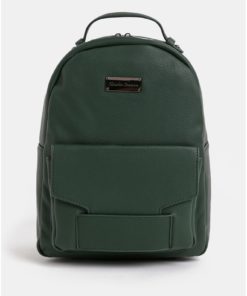 Tmavě zelený batoh s přední kapsou Claudia Canova Majesty