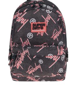 Tmavě šedý vzorovaný batoh Superdry Montana 17 l