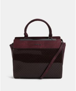 Vínová velká vzorovaná kabelka Bessie London