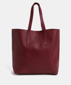 Vínový koženkový shopper  VERO MODA Lani