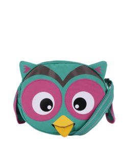 Zelená dětská crossbody taška ve tvaru sovy Affenzahn 2 l
