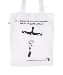 "Dobrá" bílá plátěná taška NaFILM Homolkovi