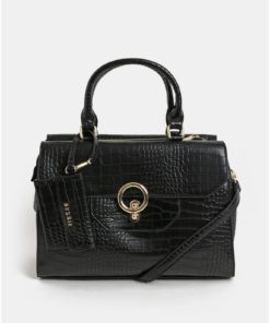 Černá kabelka se zvířecím vzorem a odnímatelným pouzdrem Bessie London