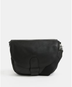 Černá kožená crossbody kabelka BREE