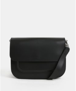 Černá malá kožená crossbody kabelka BREE