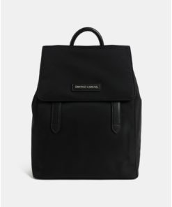 Černý elegantní batoh s klopou Smith & Canova