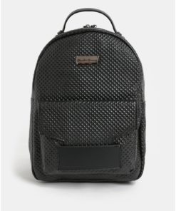 Černý lesklý vzorovaný batoh Claudia Canova Adela