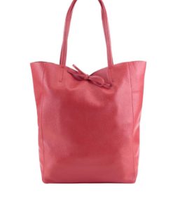 Červený kožený shopper ZOOT Simple