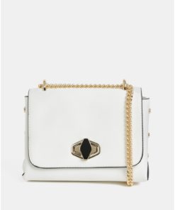 Bílá crossbody kabelka Pieces Juliana