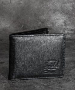Herschel Supply Co. Hank + Coin Wallet Black Pebbled Leather Univerzální velikost