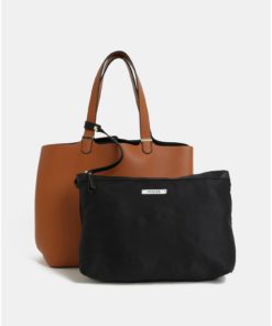 Hnědý shopper 2v1 Pieces Kopa