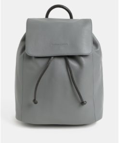 Světle šedý kožený batoh Smith & Canova