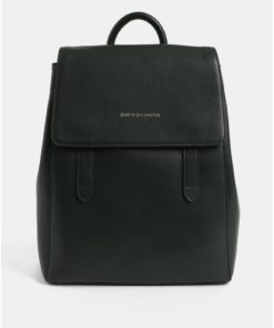 Tmavě zelený kožený batoh Smith & Canova