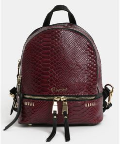 Černo-vínový batoh s hadím vzorem Gionni Jade