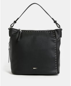 Černá kabelka s detaily ve stříbrné barvě Gionni Aurea